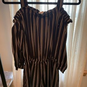 off the shoulder romper with straps